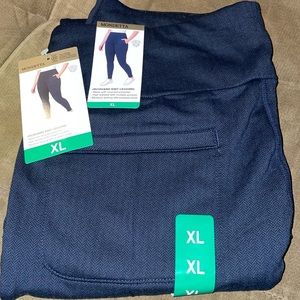 New women’s MONDETTA Jacquard Knit Leggings. Color: Blue Size: XL
